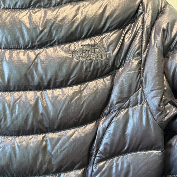 North Face Womens 550 Black Long Puffer Hooded Parka Jacket Small - Picture 5 of 10